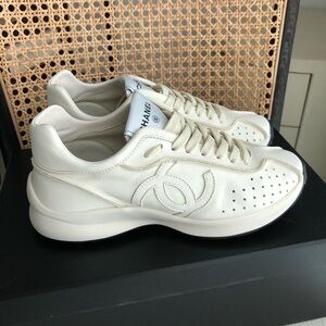 Chanel white sneakers